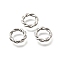 Brass Beads, Cadmium Free & Nickel Free & Lead Free, Twist Flat Round, Platinum, 10x1.8mm, Hole: 6.5mm