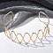 Iron Open Cuff Choker Necklaces for Women, Golden, Inner Diameter: 4.84 inch(12.3cm), 33.5mm