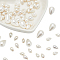 70Pcs 3 Styles Teardrop Shell Pearl Beads, Polished, White, 7~11x4~8mm, Hole: 0.8mm