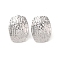 Non-Tarnish Rectangle 304 Stainless Steel Stud Earrings for Women, Stainless Steel Color, 20x15mm