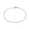 Non-Tarnish 304 Stainless Steel Paperclip Chain Necklaces, with Toggle Clasps, Stainless Steel Color, 16.14 inch(41cm)