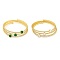 Rack Plating Brass Pave Clear Cubic Zirconia Open Cuff Wrap Bangles, Long-Lasting Plated, Lead Free & Cadmium Free, Real 18K Gold Plated, Mixed Color, Inner Diameter: 2-1/8 inch(5.3cm), 13mm