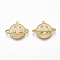 Brass Micro Pave Clear Cubic Zirconia Pendants, Planet, Universe Space Charms, Nickel Free, Clear, Real 18K Gold Plated, 16x20.5x5mm, Hole: 1mm