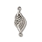 Tarnish Resistant 304 Stainless Steel Connector Rhinestone Settings, Leaf, Stainless Steel Color, Fit for 1.2mm Rhinestone, 26.5x10.5x2.5mm, Hole: 1.5mm