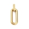 304 Stainless Steel Pendants, Ion Plating(IP), Oval Charms, Golden, 23.5x9.5x2.5mm, Hole: 3x8mm