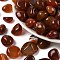Dyed & Heated Natural Agate Beads, No Hole, Nuggets, Red, 16~20mm