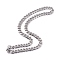 Non-Tarnish Men's 304 Stainless Steel Curb Chain Necklaces, with Lobster Claw Clasps, Stainless Steel Color, 20.27 inch(51.5cm), 9mm