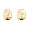 Brass Beads, Nickel Free, Oval, Real 18K Gold Plated, 8x6x4mm, Hole: 2mm