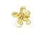 Resin Cabochons, with Alloy Finding, Nail Art Studs, Nail Art Decoration Accessories, Flower, Yellow Green, 11.5x12x3.5mm