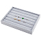 Rectangle Velvet Rings Displays Stands, Light Grey, 24x17.3x3.1cm