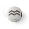 304 Stainless Steel Beads, Twelve Constellations, Stainless Steel Color, Aquarius, 8x3mm, Hole: 2mm