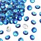 Preciosa® MAXIMA Crystal Round Stones, Czech Crystal, Aluminium Layer, Bicone(436 11 177 Rivoli), 00030 296 Bermuda Blue, SS39(8.15~8.4mm)