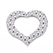 Non-Tarnish 304 Stainless Steel Hollow Pendants, Textured, Heart, Stainless Steel Color, 33x37.5x1mm, Hole: 1.2mm