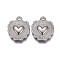 Non-Tarnish 304 Stainless Steel Textured Pendants, Heart with Pattern, Stainless Steel Color, 16x14x3mm, Hole: 1.6mm