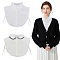 2Pcs 2 Style Detachable Nylon Shirt Collars, Clothes Sewing Applique Edge, DIY Garment Accessories, White, 315~335x345~355x1~4mm, 1pc/style