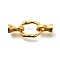925 Sterling Silver Fold Over Clasps, Oval, Real 18K Gold Plated, 21mm