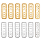 16Pcs 2 Colors Ion Plating(IP) 304 Stainless Steel Connector Charms, Laser Cut, Rectangle Links with Hollow Moon Phase, Nickel Free, Golden & Stainless Steel Color, 20.5x7x1.5mm, Hole: 1.6mm, 8pcs/color