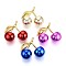 Acrylic & Alloy Big Pendants, Cherry, Mixed Color, 61~63x73~75x31mm, Hole: 3.5mm