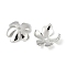 Brass Bead Caps, 5-Petal Flower, Platinum, 20.5x19.5x4.5mm, Hole: 2mm