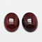 Natural Agate Cabochons, Grade A, Dyed, Oval, Dark Red, 40x30x7mm