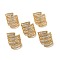 Clear Cubic Zirconia Open Cuff Ring, Brass Wide Chunky Ring for Women, Cadmium Free & Nickel Free & Lead Free, Real 18K Gold Plated, US Size 6 3/4(17.1mm)