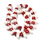 Handmade Lampwork Bumpy Beads Strands, Boot, Crimson, 12~13.5x12.5~14x9.5~10mm, Hole: 1.5mm, about 25pcs/strand, 12.72''(32.3cm)