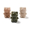 Natural Alashan Agate Carved Beads, Bear with Bowknot, 21~22x16~17x14mm, Hole: 1.8mm