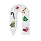 Christmas Theme Acrylic Pendants, with Glitter Powder, Arch with Snowflake, Colorful, 49.5x30.5x2.3mm, Hole: 2mm