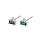 S925 Sterling Silver Rectangle Stud Earrings, with Clear Cubic Zirconia, Silver, 4.5x0.05mm