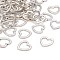 Tibetan Style Linking Rings, Heart, Cadmium Free & Nickel Free & Lead Free, Silver, 10x10x1mm