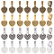 1 Box 200Pcs Glue on Bail Silver Pendant Bails Bulk Alloy Retro Gold Heart Cabochon Charms Pad Blank Settings Base Jewelry Findings for Jewelry Making Accessories Cabochons Gems Craft