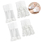 4pcs 2 Style Polyester Oversleeves, Lace Wristband, False Sleeves, Wrist Cuffs, with Plastic Button, for Women, White, 216~218x125~145x0.7mm, 2pc/style