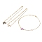 Brass Micro Pave Cubic Zirconia Butterfly Pendant Necklaces, with Resin, Natural Pearl Beads, Brass Paperclip Chains, 304 Stainless Steel Cable Chains and Lobster Claw Clasps, Golden, Mixed Color, 17-1/8 inch(43.5cm)