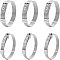 NBEADS 6 PCS Stainless Steel Bracelets, Slide Wristbands Metal Bracelets for Slide Charms -DIY Bracelet Making Supplies