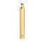 201 Stainless Steel Bar Tag Pendants, with Rhinestone, Rectangle, Crystal, Golden, 32x3.7x1.5mm, Hole: 3mm