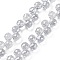 Transparent Glass Beads Strands, Top Drilled, Faceted(96 Facets), Round, Light Grey, 9mm, Hole: 1.5mm, about 71~72pcs/strand, 17.13~17.32 inch(43.5~44cm)