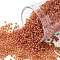 TOHO Round Seed Beads, Japanese Seed Beads, (303) Inside Color Jonquil/Hyacinth Lined, 15/0, 1.5mm, Hole: 0.7mm, about 3000pcs/bottle, 10g/bottle