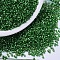 MIYUKI Delica Beads, Cylinder, Japanese Seed Beads, 11/0, (DB0688) Dyed Semi-Frosted Silver Lined Green, 1.3x1.6mm, Hole: 0.8mm, about 2000pcs/10g