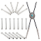 NBEADS 20 Pcs Bolo Tie Tips, 2 Inch Long Cord Ends Caps Bolo Cap Buckle Replacement 5mm Bolo Tie End Caps Bolo Tie Findings for DIY Crafts Clothes Decor Design Making, Platinum