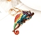Zinc Alloy Keychains, Colorful Chameleon, Lizard, Indigo, Pendant: 80x25mm
