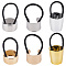 6Pcs 6 Style Rubber Elastic Fiber Hair Ties, with Alloy Ponytail Hair Ring for Long Hair Horsetail Buckl, Mixed Color, Inner Diameter: 42mm, 1pc/style