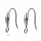Tarnish Resistant 304 Stainless Steel Earring Hooks, Ear Wire, with Horizontal Loop, Stainless Steel Color, 14x11.5x3mm, Hole: 2mm, 18 Gauge, Pin: 1mm