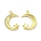 Brass Micro Pave Cubic Zirconia Pendants, Cadmium Free & Nickel Free & Lead Free, with Jump Ring, Moon & Star Charms, Golden, 24x19x3.6mm, Hole: 2.5mm