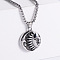 Cool Men's Stainless Steel Moon Sun Yin-yang Pendant Necklaces, Stainless Steel Color