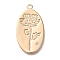 Brass Micro Pave Cubic Zirconia Pendants, Cadmium Free & Nickel Free & Lead Free, Birthday Flower Charms, December Holly, 26x14x1mm, Hole: 1.2mm
