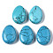 Synthetic Turquoise Pendants, Teardrop, 25x18x8~9mm, Hole: 1.6mm