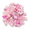 Acrylic Beads, Mixed Shapes, Pink, 8~51x8~51x6~27.5mm, Hole: 1.8~3.8mm, about 163pcs/350g, 350g/bag