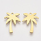 201 Stainless Steel Pendants, Laser Cut Pendants, Coconut Tree, Golden, 17x12.5x1mm, Hole: 1.2mm