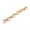 Opaque Spray Painted Acrylic  Linking Cable Chains, Quick Link Chains, Gold, 24x18x4mm and 18.5x11.5x5mm, about 39.37 inch(1m)/strand
