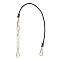 Imitation Leather Bag Straps & Plastic Imitation Pearl Beaded Extender, with Alloy Clasp, Old Lace, 51cm